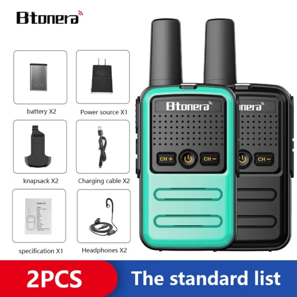 BTOERA's 2 Pcs Mini Walkie Talkie 5W 16CH UHF 400-470MHz - Image 21
