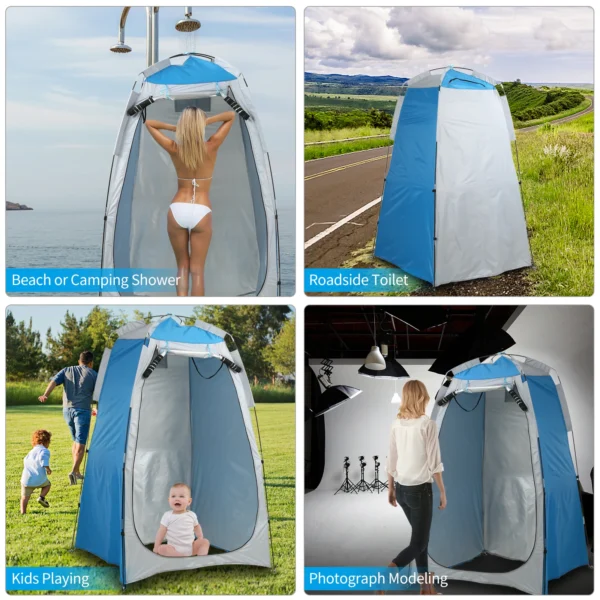 Portable Beach Shower Shelter with Window - Image 6