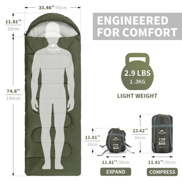 Naturehike's  Y150 Sleeping Bag - Image 5