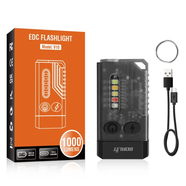 BORUiT's V10 EDC Keychain LED Flashlight - Image 6