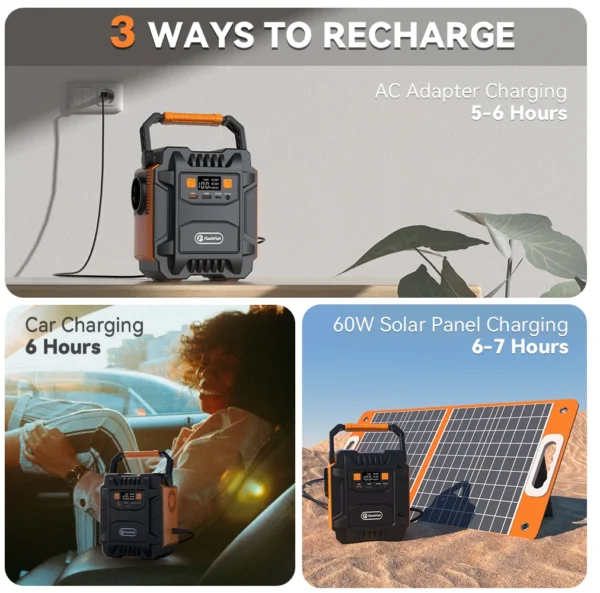Flashfish's 200W Power Station 172Wh 230V Solar 110V 48000mAh