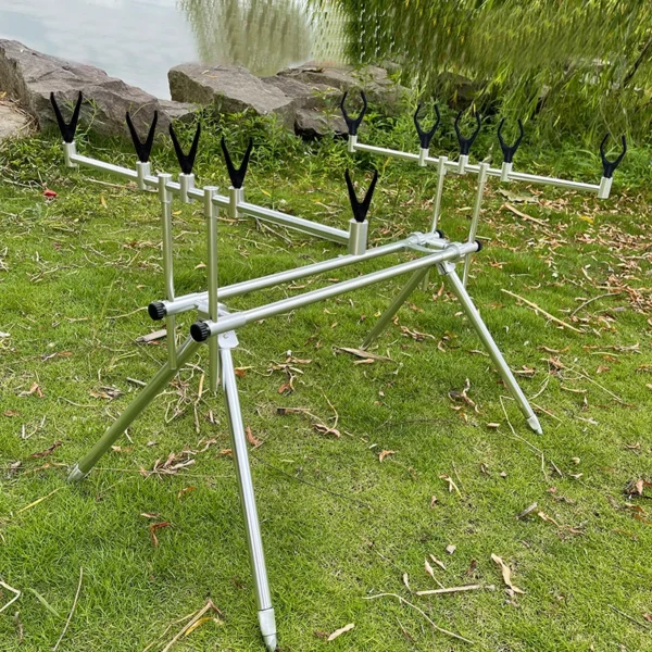 JSFUN's Adjustable Retractable Carp Fishing Rod Pod - Image 2