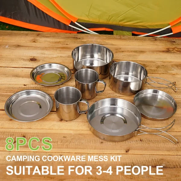 8PCS Cookware Set Stainless Steel