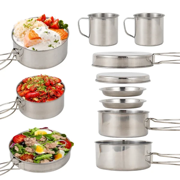 8PCS Cookware Set Stainless Steel