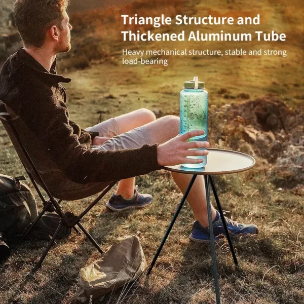 WESTTUNE's Camping Round Table with Light Stand