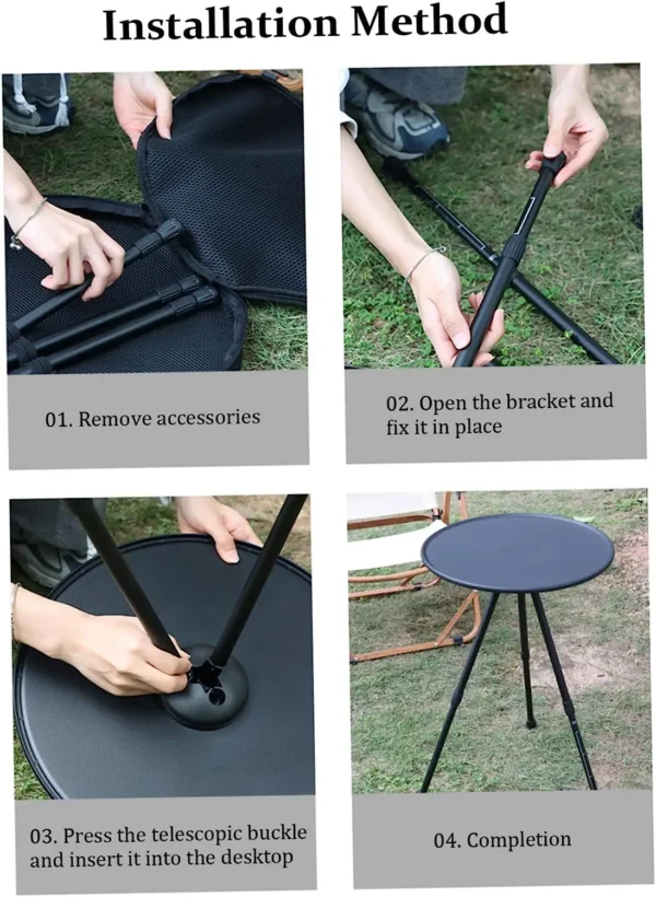 AZULBLANCO's Folding Round Table Aluminum Alloy - Image 6