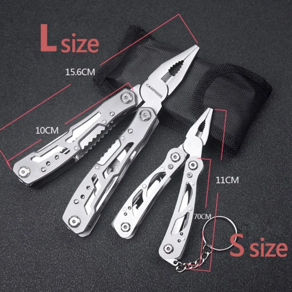 Multitool Stainless Steel Foldable Knife Pliers - Image 2