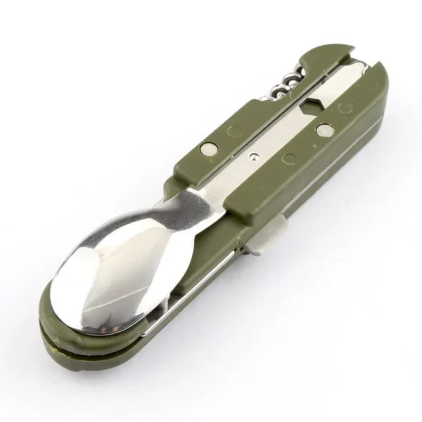Army Green Folding Tableware Travel Kit