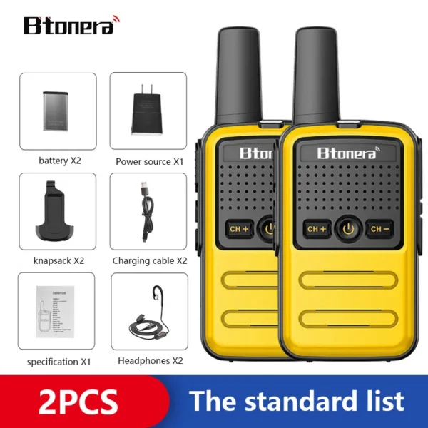 BTOERA's 2 Pcs Mini Walkie Talkie 5W 16CH UHF 400-470MHz - Image 17