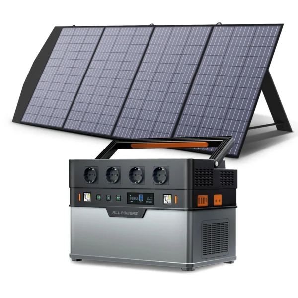 ALLPOWERS Power Station 700W / 1500W , 110 / 230V Battery Backup With Mobile 200W Solar panel