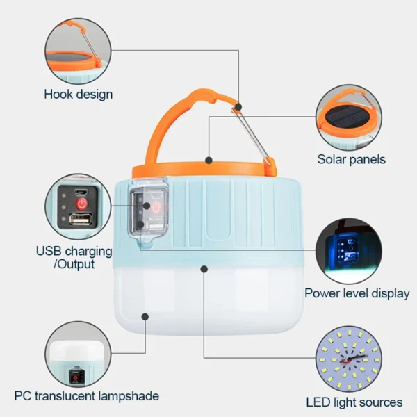 EOOPEE Solar LED Camping Emergency Lanterns - Image 5