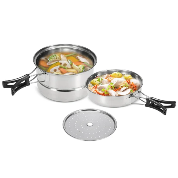 3Pcs Cookware Set Stainless Steel