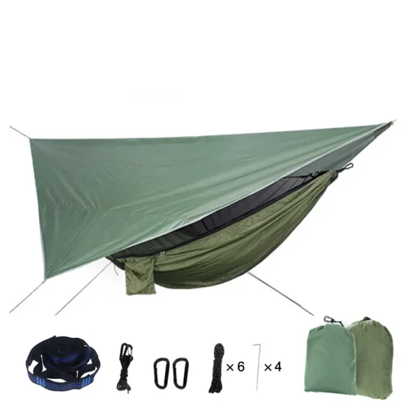 LEAFTOUR's Mosquito Net Nylon Hammock with Rain Fly Canopy Tarp - Image 7
