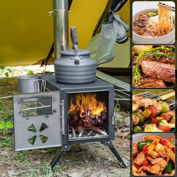 Outdoor Camp Tent Firewood Stove - Image 2