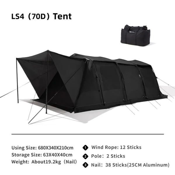 Mobi Garden's  Wide Space Black Tent