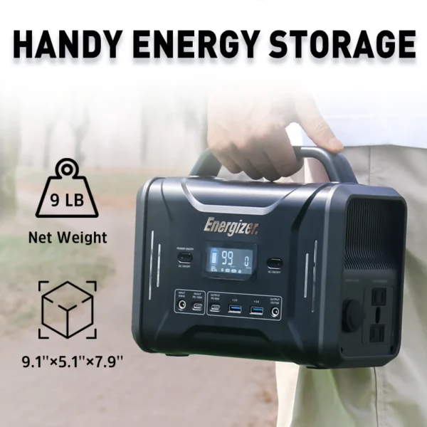 ENERGIZER's PPS320 Solar Power Station PD100W Fast Charge LiFePO4 Battery