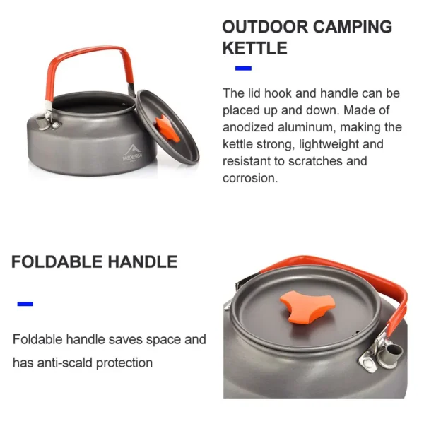 Widesea's 1.1L 2L1.5L Camping Water Kettle