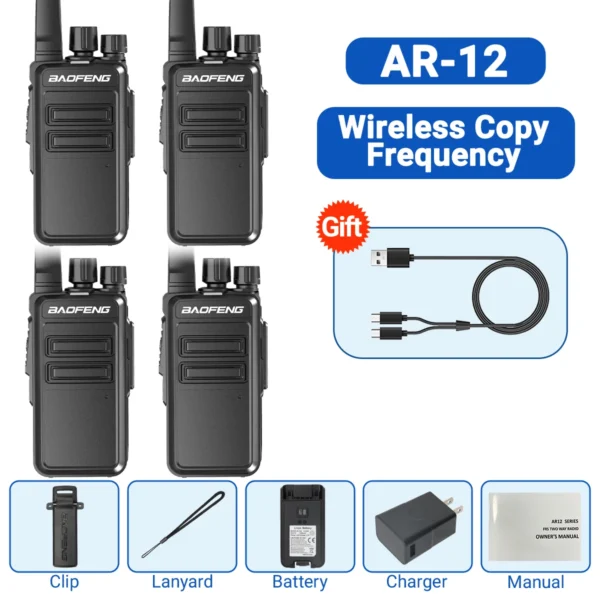 BAOFENG's 2/4 PCS AR-12 Mini UHF Two Way Radio - Image 10
