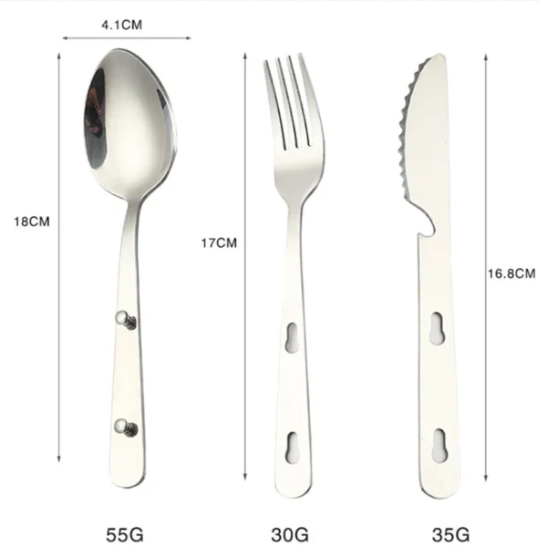 3pcs/set Stainless Steel Tableware