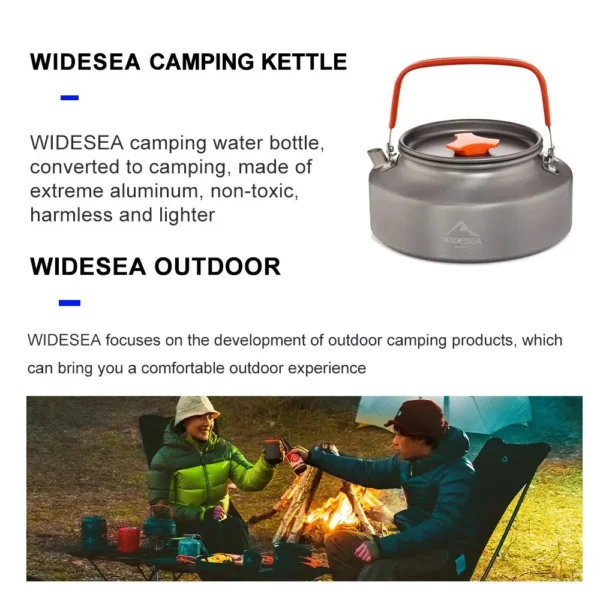 Widesea's 1.1L 2L1.5L Camping Water Kettle