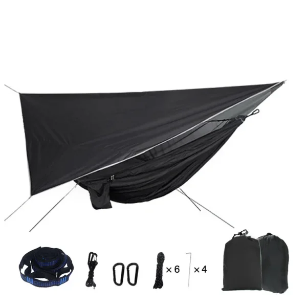 LEAFTOUR's Mosquito Net Nylon Hammock with Rain Fly Canopy Tarp - Image 8