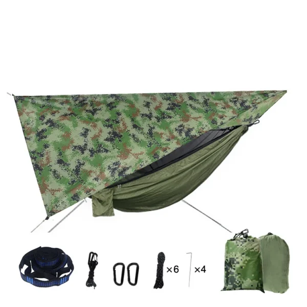 LEAFTOUR's Mosquito Net Nylon Hammock with Rain Fly Canopy Tarp - Image 9