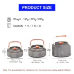 Widesea's 1.1L 2L1.5L Camping Water Kettle - Image 2