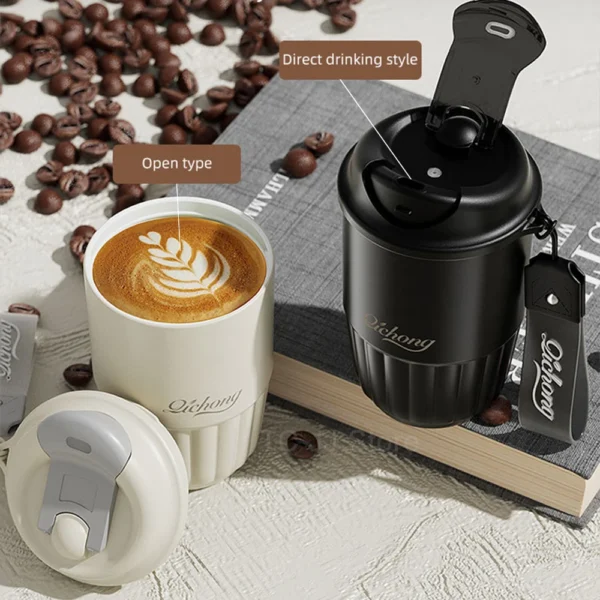 410ml Ceramic Liner Thermos Coffee Cup - Image 5