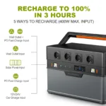 ALLPOWERS Power Station 700W / 1500W , 110 / 230V Battery Backup With Mobile 200W Solar panel - Image 2