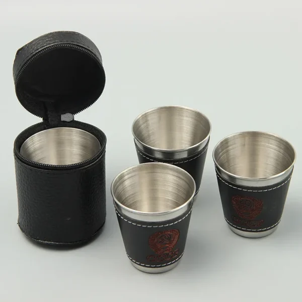 4pcs 30/70ml Camping Travel Cups Set
