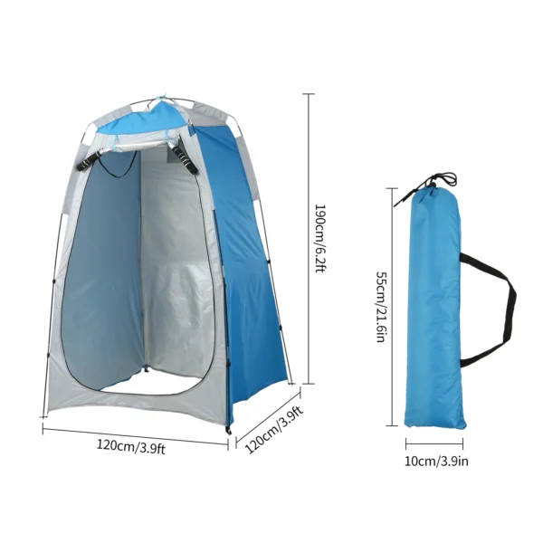 Portable Beach Shower Shelter with Window - Image 4