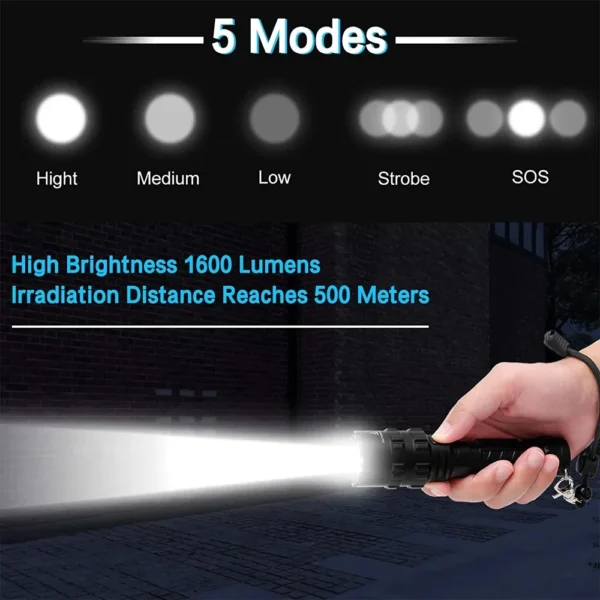 ESMARTER's LED Tactical Flashlight - Image 5
