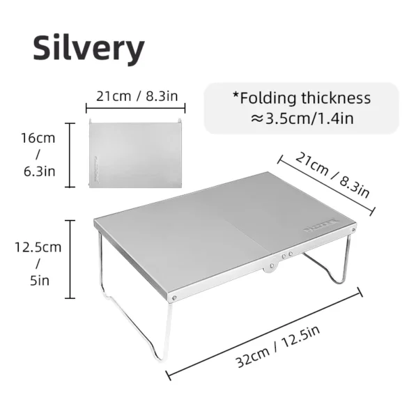 PACOONE's Mini Foldable Table Aluminum Alloy