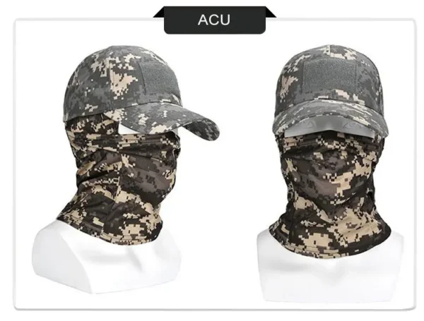 Military Hood Tactical Army Baseball Caps with matching Camouflage Balaclava - Image 10