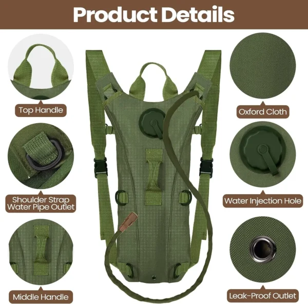Tactical Hydration Backpack with 3 Liter Bladder