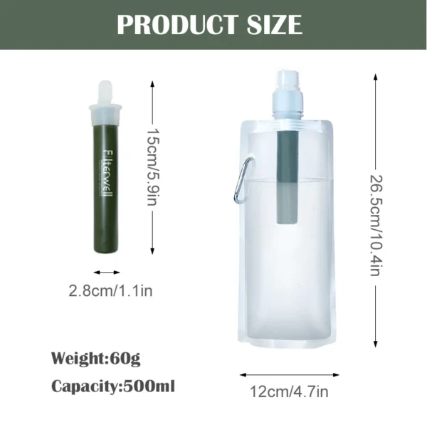 WESTTUNE's Water Filter Straw Bottle