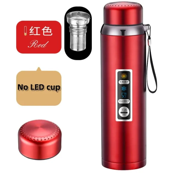 Stainless Steel LED Temperature Display Vacuum Flask - Image 14