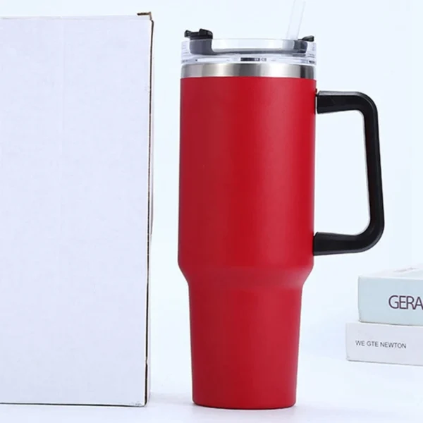 40 Oz Tumbler With Handle And Straw - Image 2