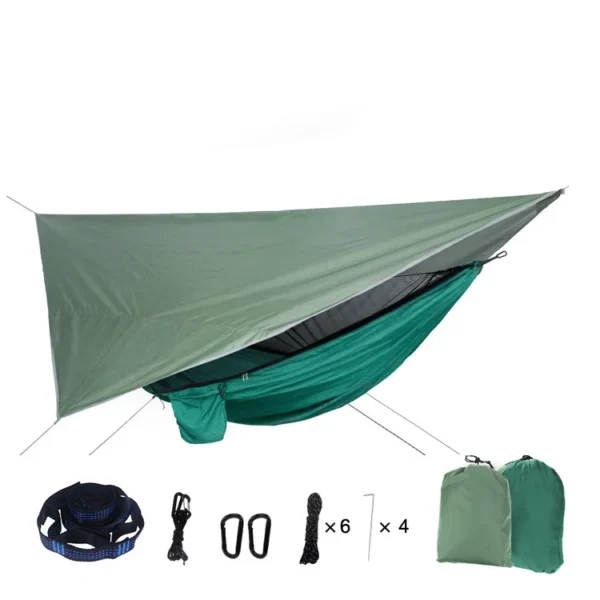 LEAFTOUR's Mosquito Net Nylon Hammock with Rain Fly Canopy Tarp - Image 10