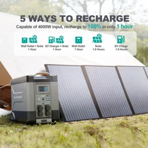 ALLPOWERS Power Station 110V / 230V Solar panel (SP033), 3600Wh 4000W Expandable Battery with 2000W Solar input