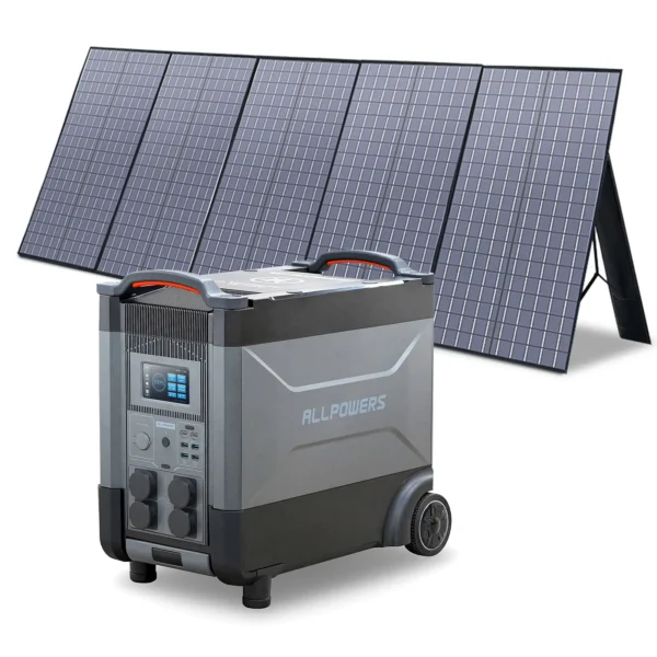 ALLPOWERS R4000 Power Station with 400W Solar Panel, 4 X 4000W