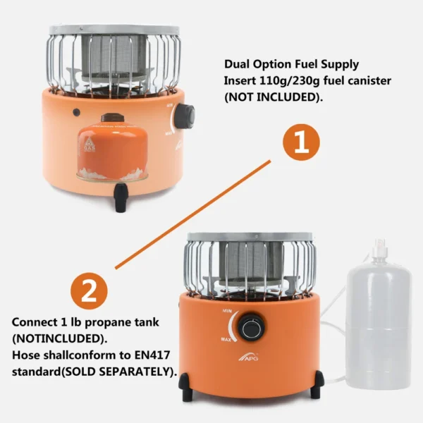 APG's  2 In 1 Camping Stove and Propane Heater - Image 6