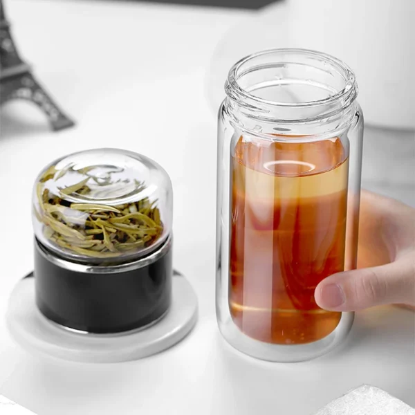 AROPLOR's Tea Water Bottle High Borosilicate Glass