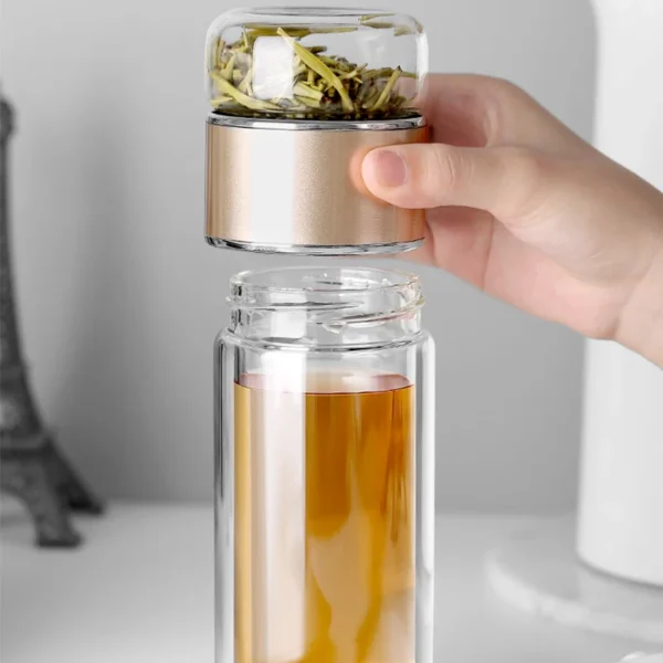 AROPLOR's Tea Water Bottle High Borosilicate Glass