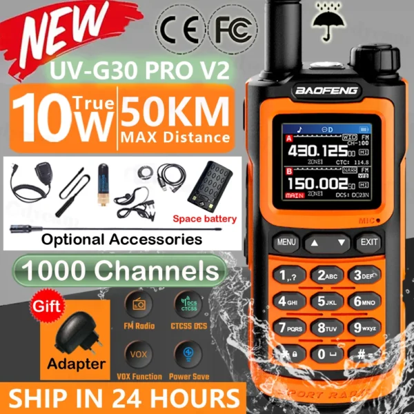 BAOFENG's UV-G30 1000 Channel 2-Way Radio