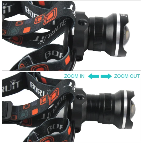 BORUiT's  RJ-2166 LED Zoom Headlamp