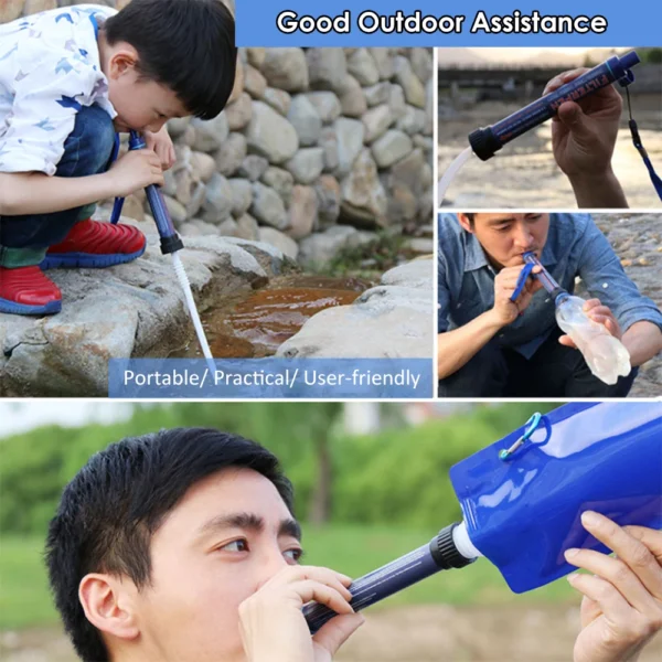 Camping Water Filter Straw 200L