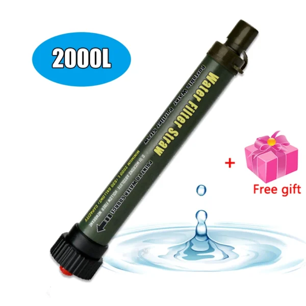 Camping Water Filter Straw 200L