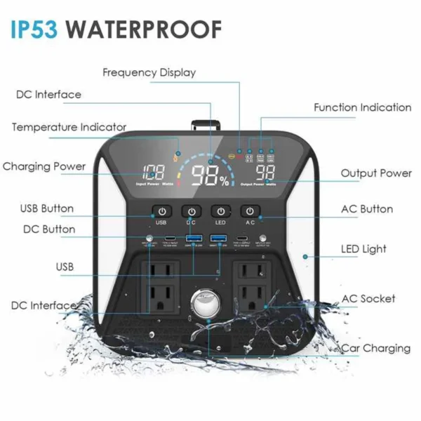 CTOLITY's 1000W Portable Power Station, 1024Wh Backup Lifepo4 Battery,320000mAh Solar
