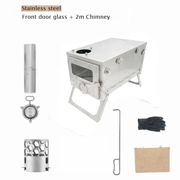 Folding Chimney Camp Wood Stove - Image 13